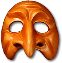 Coviello Commedia Mask