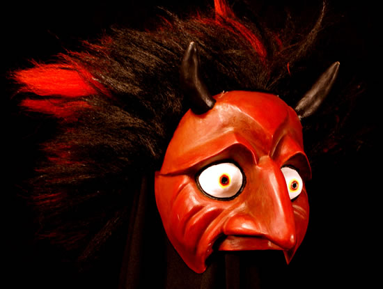 Devil Mask with Wig