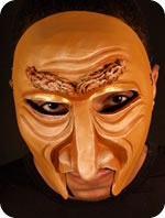Cadoc mask being worn