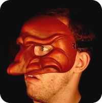 Capitano mask being worn