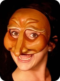 Flaminia mask being worn