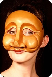 Francheschina mask being worn