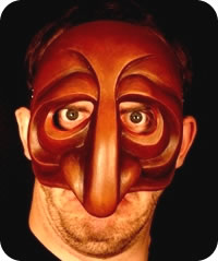 Pantelone mask being worn
