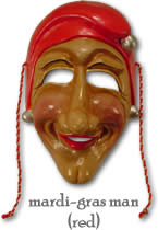 "Mardi-Gras Man" (Red)