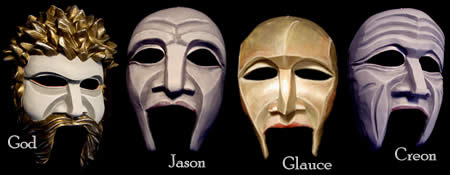 Custom Masks - God, Jason, Glauce, Creon
