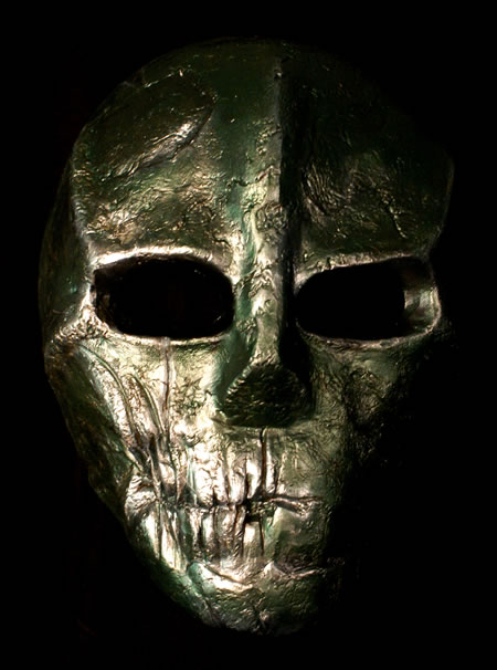 Silver Skull Mask - Front View