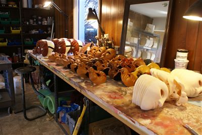 Theater Masks in Progress